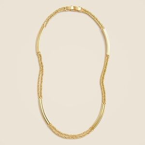 EUC jcrew Double-chain tag necklace & bracelet set